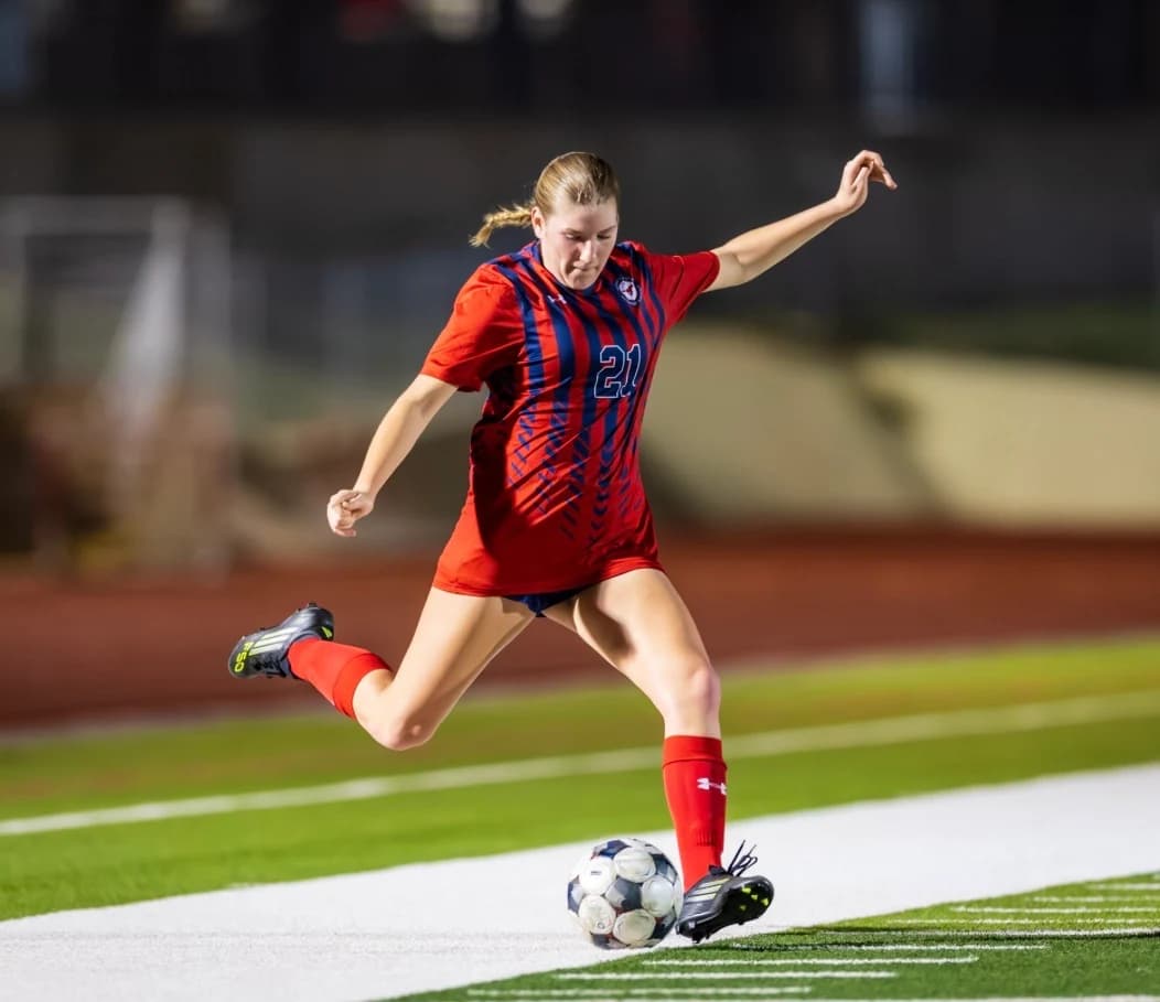 Mollie Barborka: matchday in red